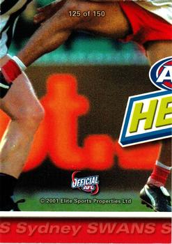 2001 ESP AFL Heroes #125 Andrew Schauble Back